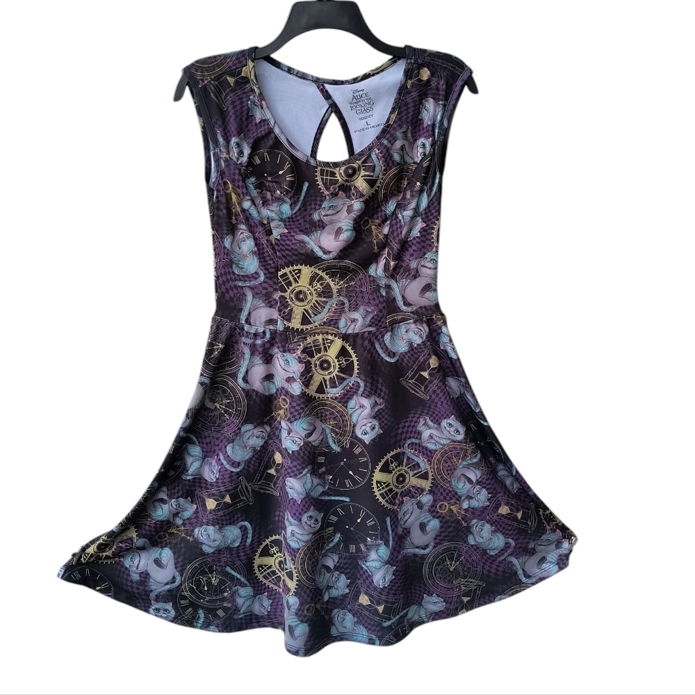 Disney Alice Through The Looking Glass Cheshire Cat Fit & Flare Midi Dress L